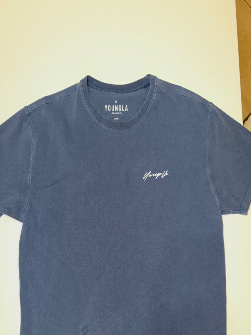 YoungLA Men’s Large Navy Blue Short Sleeve Gym T-Shirt
